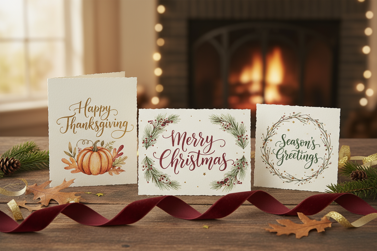 the text is about Thanksgiving and Christmas celebrations